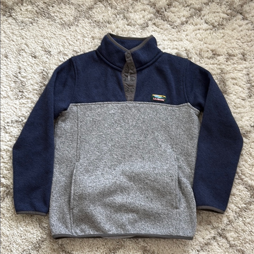 L.L. Bean Kids Navy and Gray Sweater